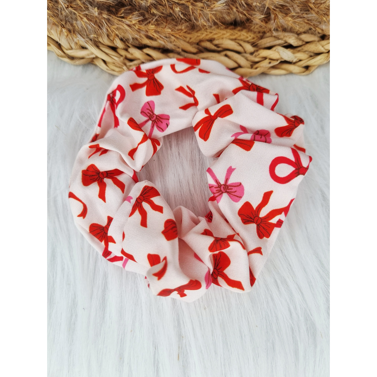 Scrunchie Strik rood