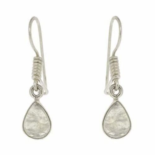 Moonstone Teardrop Earrings with safety catch and Box (NSE23-M+BOX)