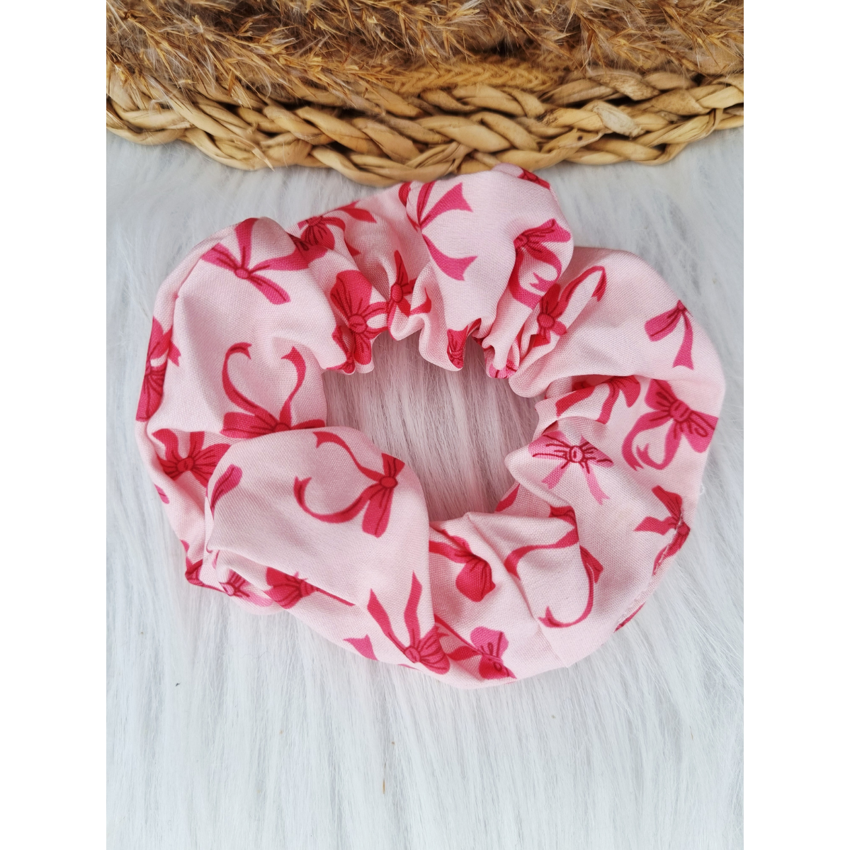 Scrunchie Strik roze