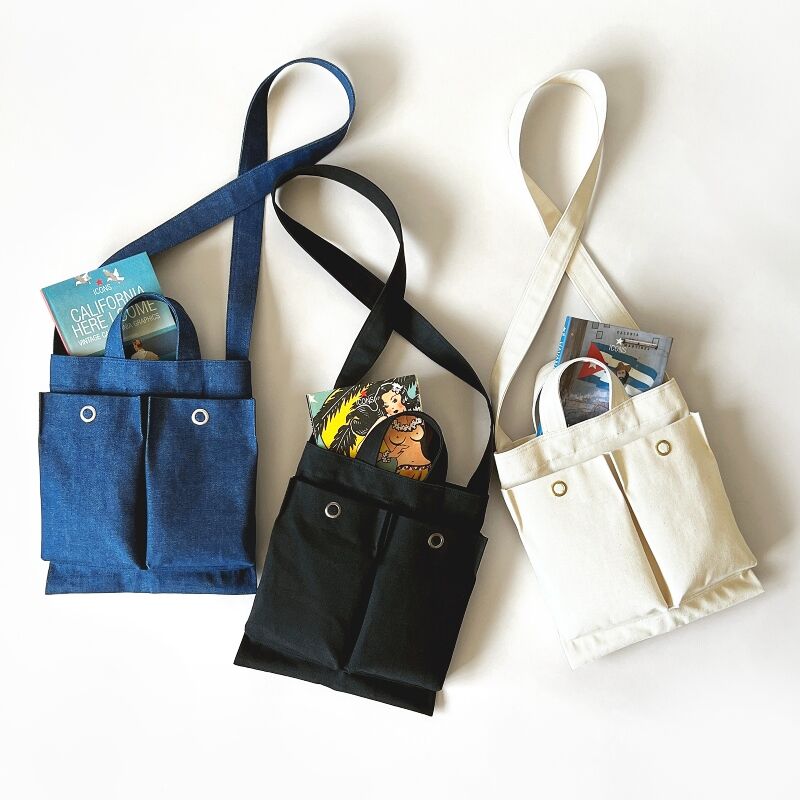 2-Wege-Tasche aus japanischem Denim „FRANKIE“ Klein – Unisex, Hergestellt in Japan