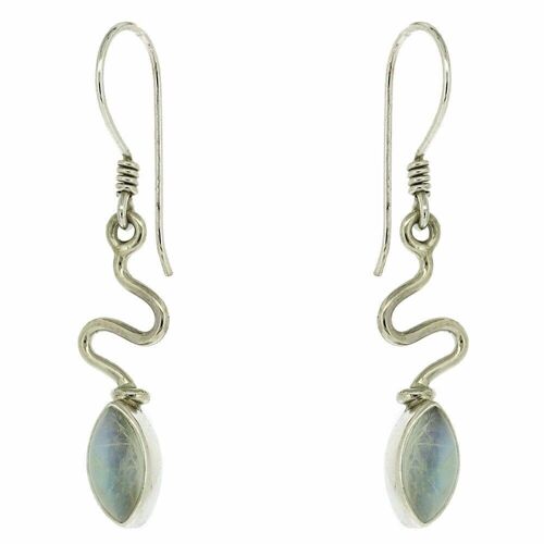 Moonstone Marquise Earrings with Shepard Hook and Box (NSE28-M+BOX)