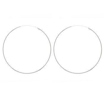 Boîte à anneaux ronds en argent sterling 1,5 mm x 70 mm (SI-E0106-S+BOX) 1