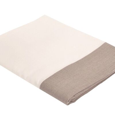 Mantel de lino ALANTA, color: blanco / natural 160 x 160 cm