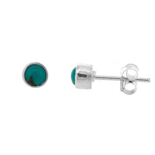 Turquoise 4mm Round Studs and Presentation Box (NSS16-T+BOX)