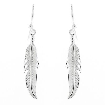 Feather Earrings with Presentation Box (SI-E0086-S+BOX)
