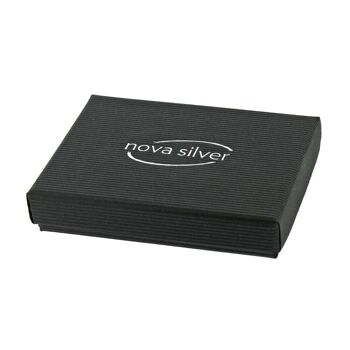 Pendentif Petite Feuille de Chêne avec Chaîne Trace de 18" et Boîte (K-P919-S+N301+BOX) 4