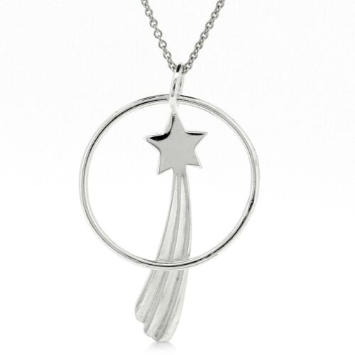 Shooting Star Pendant with 18" Trace Chain and Box (K-P1003-S+N301+BOX)