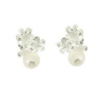 Guirlande avec boucles d'oreilles en perles et boîte de présentation (K-E845-S+BOX) 1