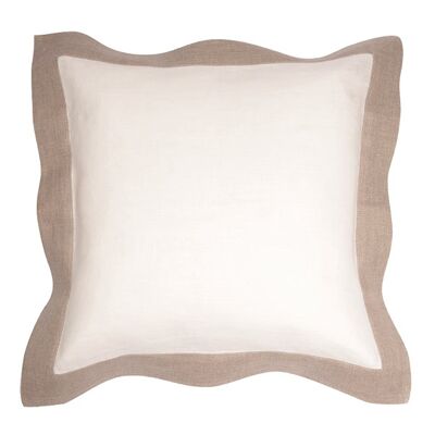 Linen cushion cover ALANTA, color: white / natural