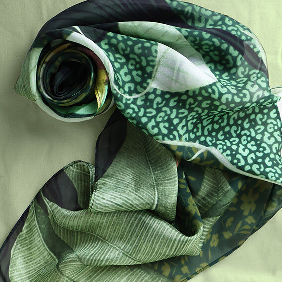 Carré 90x90 LAURIER MENTHE