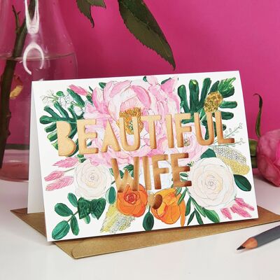 Beautiful Wife' Paper Cut Card