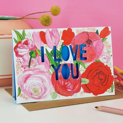 I Love You' Paper Cut Card