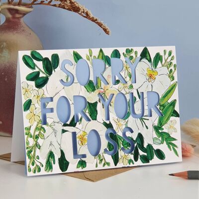 Sorry For Your Loss' Paper Cut Sympathy Card