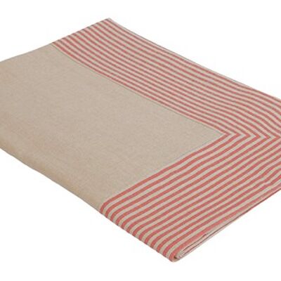 Half-linen tablecloth MILDA, color: red 130 x 170 cm