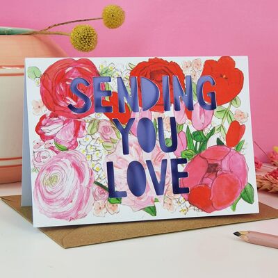 Enviando la tarjeta de corte de papel de You Love