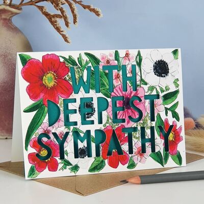 With Deepest Sympathy' Paper Cut Sympathy Card