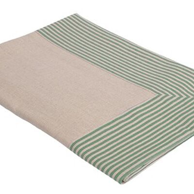 Half-linen tablecloth MILDA, color: green 90 x 90 cm