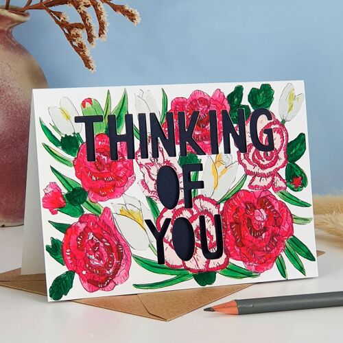 Thinking of You' Paper Cut Sympathy Card