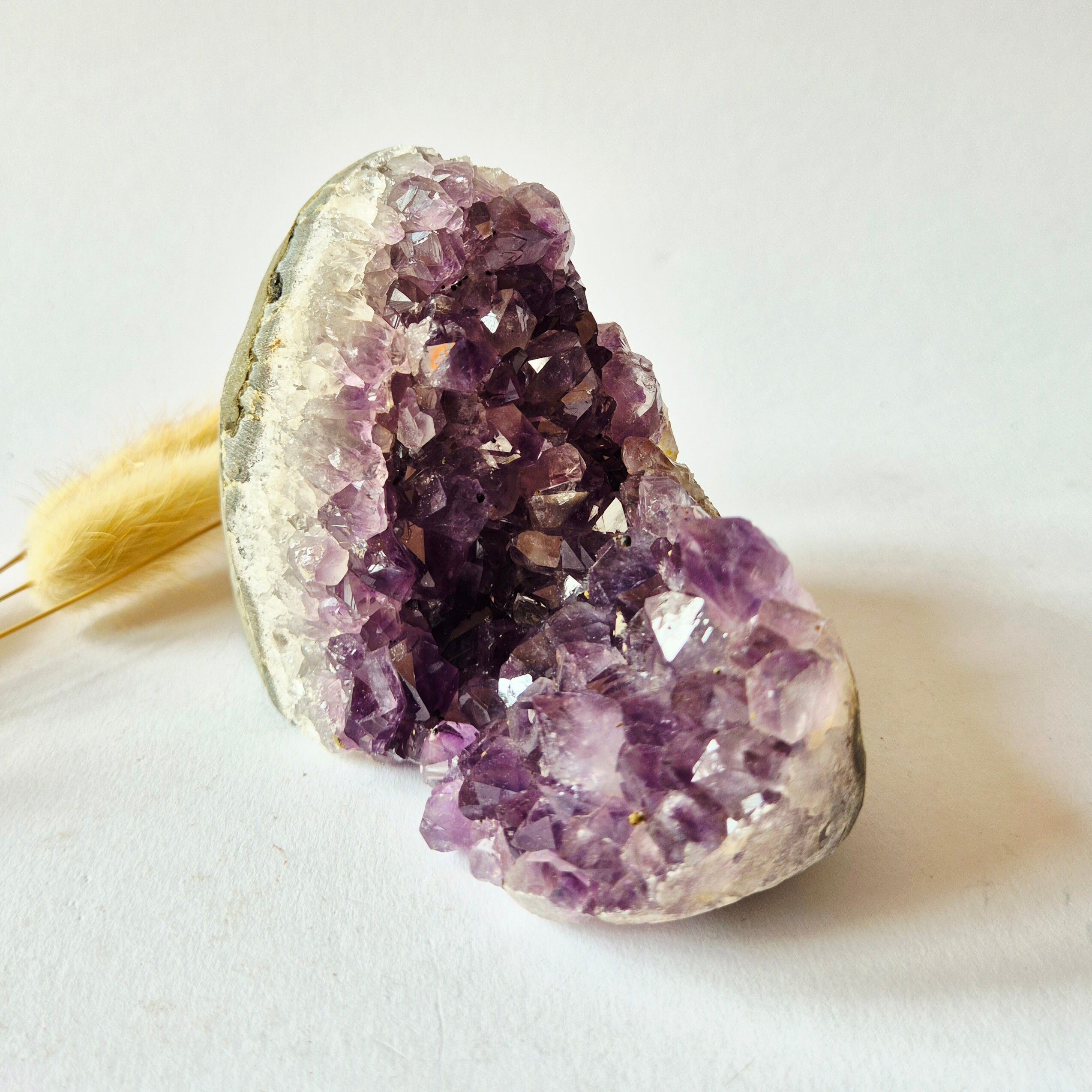 Natuurlijke Amethist Geode Vrije Vorm 629 gram | Donkerpaarse Kristallen