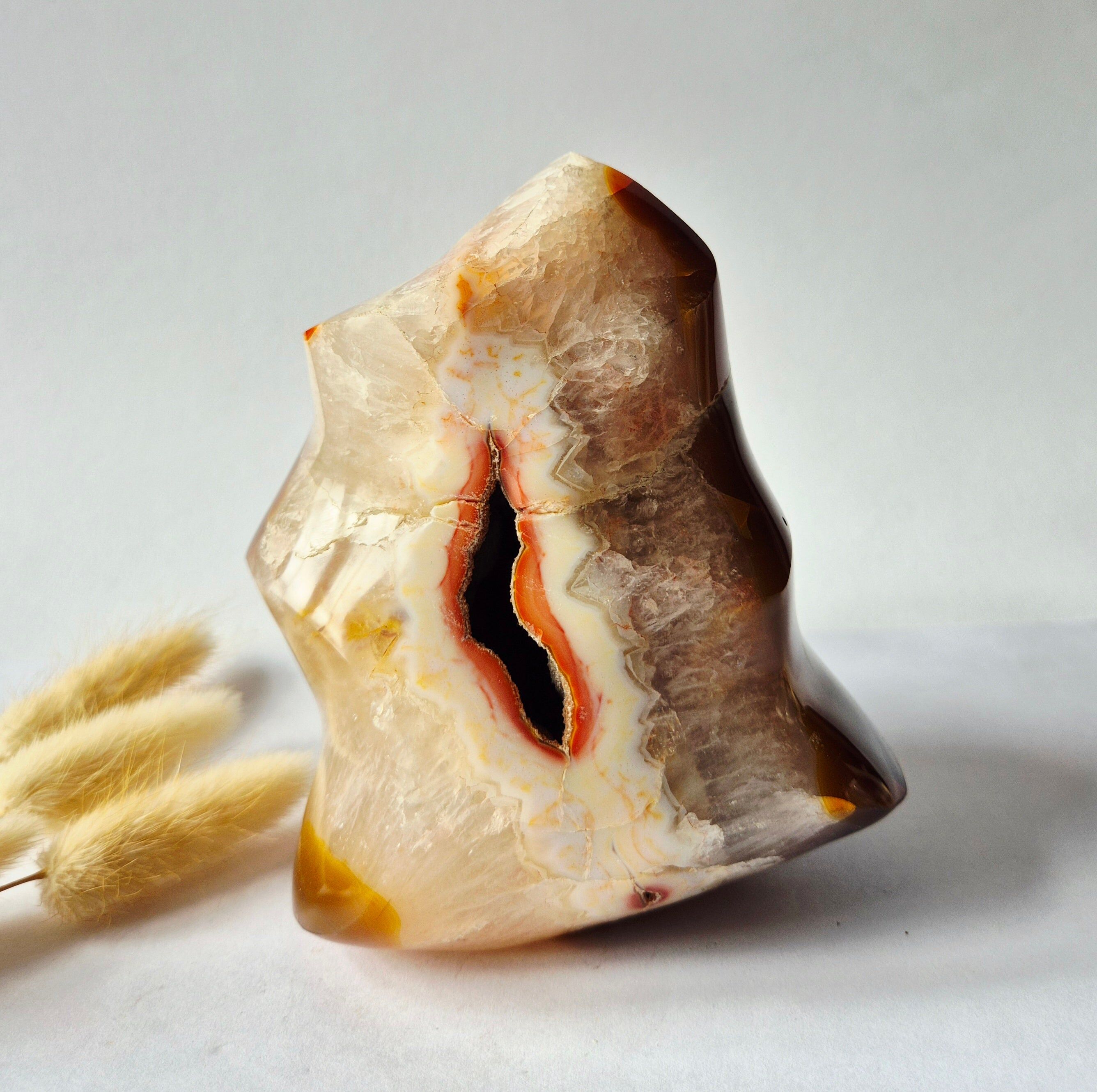 XL Carnelian (Carneool) Flame 1300g | Gepolijst Uniek Exemplaar