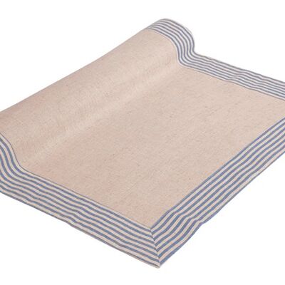 Half-linen table runner MILDA, color: blue