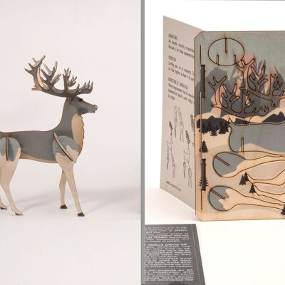 Reindeer - 3D Deco Greeting Card