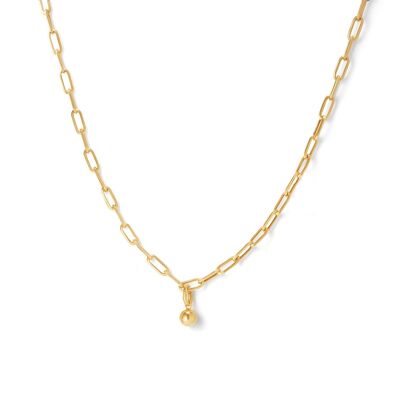 Gold Long Curator Necklace with Miracle Sphere Charm