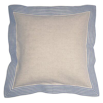Fodera per cuscino in mezza lino MILDA, colore: blu