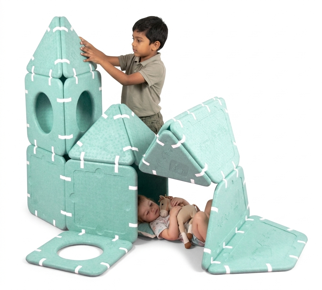 Jeu de construction géant magnétique 20p vert