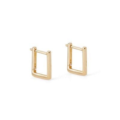 Gold Romeo Square Hoops