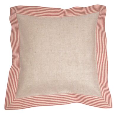 Half-linen cushion cover MILDA, color: red