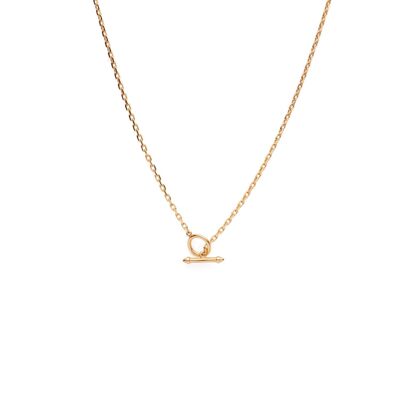 Gold Block Chain Necklace