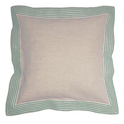 Fodera per cuscino in mezza lino MILDA, colore: verde