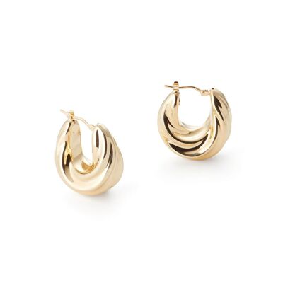 Gold Siren Hoops