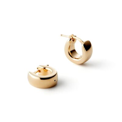 Gold Ace Hoop Earrings