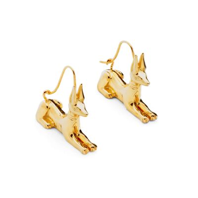 Gold Jackal Earrings