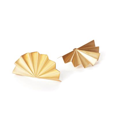 Gold Fan Earrings