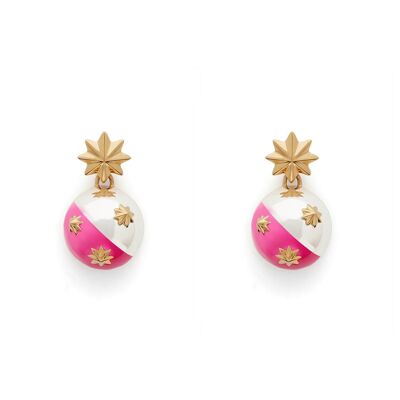 Triton Earring in Neon Pink