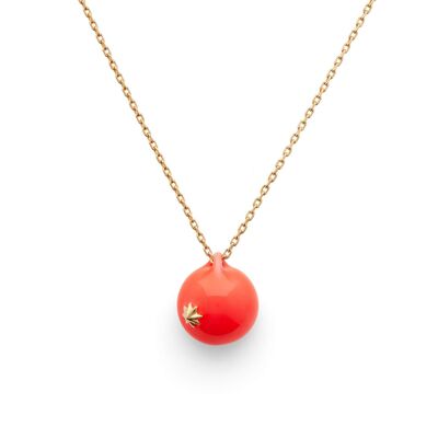 Luna Necklace in Neon Orange