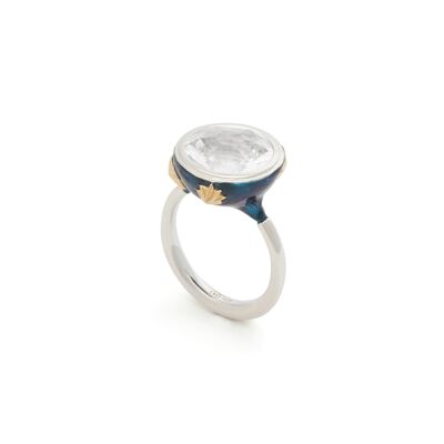 Galileo Ring in Blue/Teal Glitter