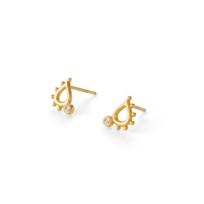 Gold Coleridge Diamond Stud Earrings