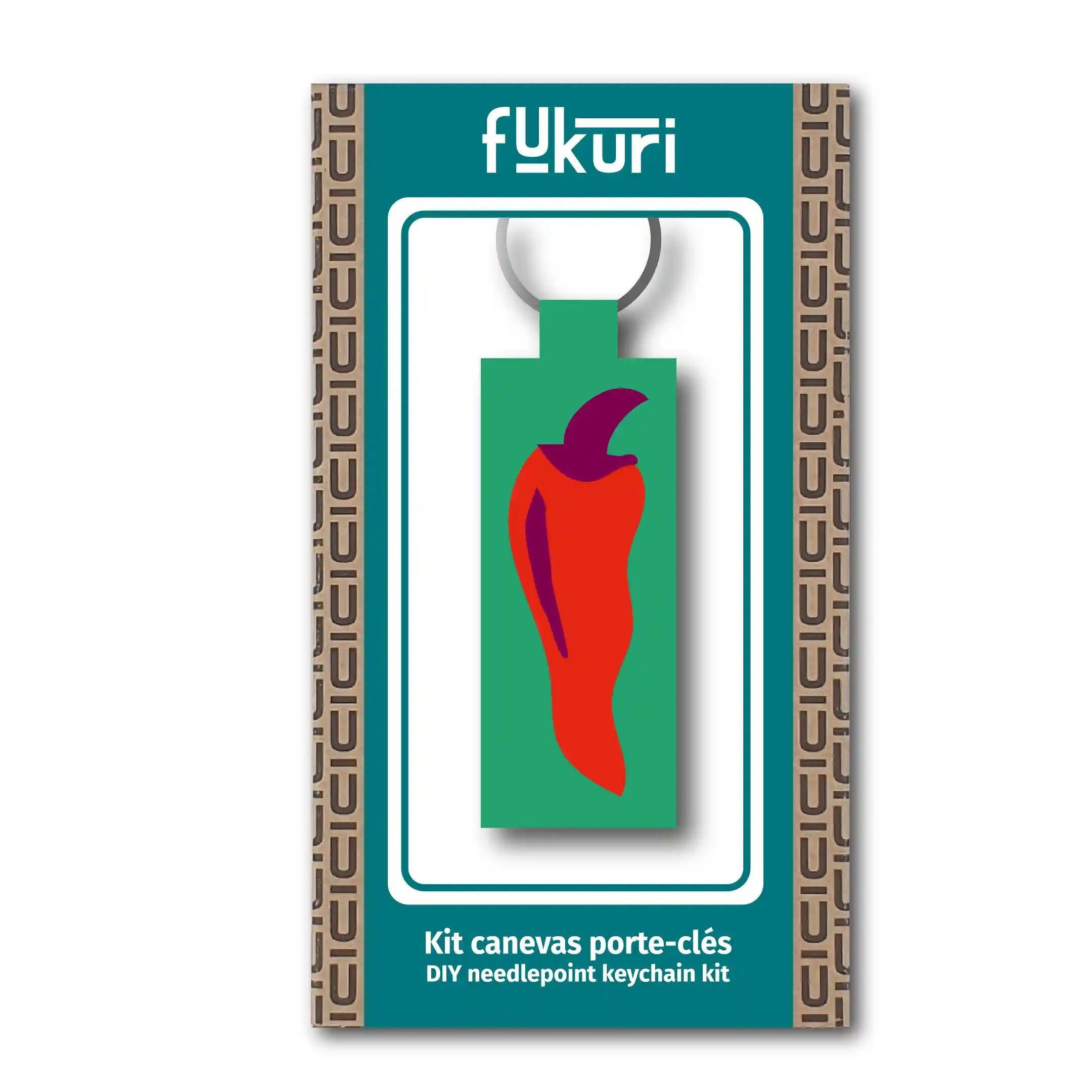 Kit DIY canevas Porte-clés -  Piment-Hot