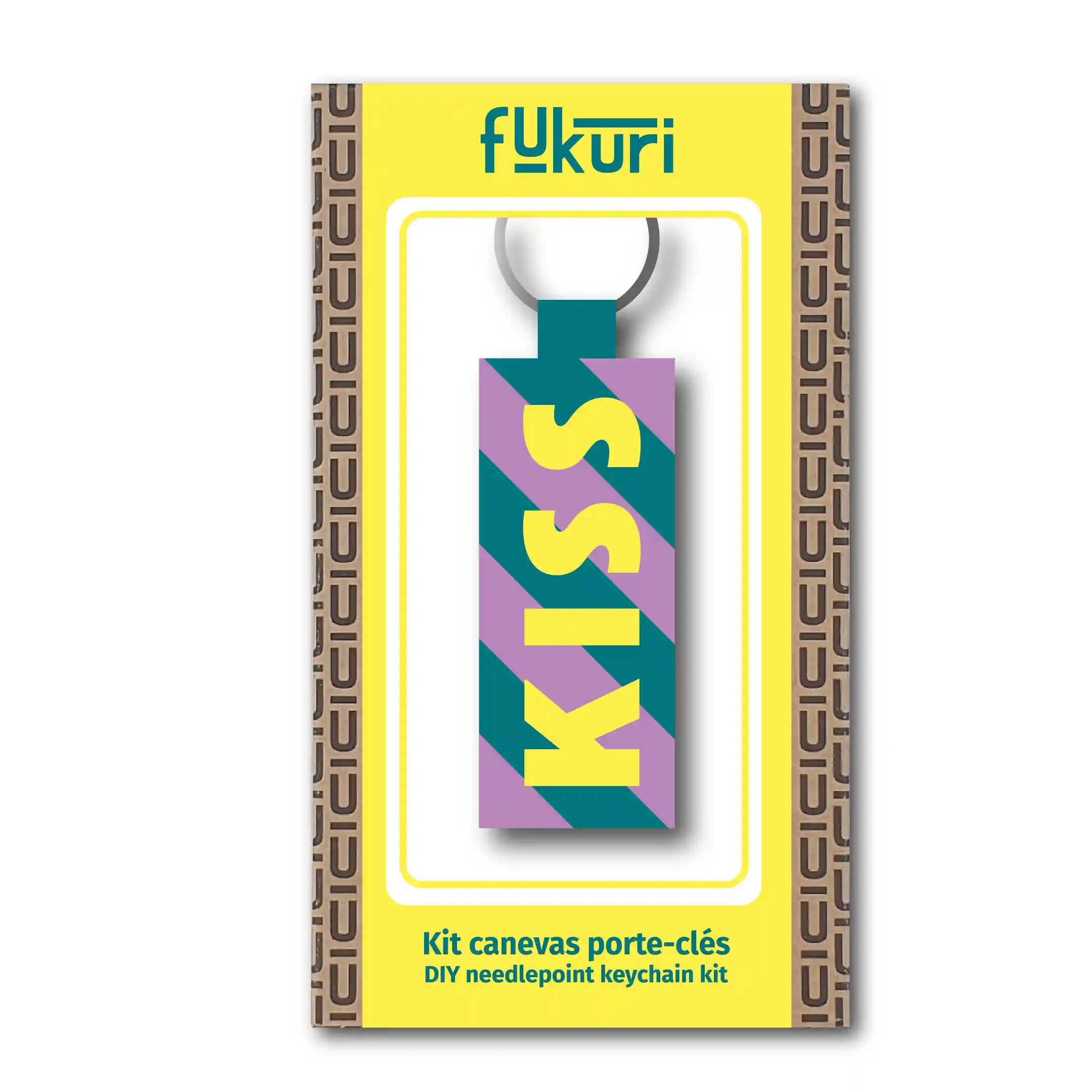Kit DIY canevas Porte-clés - Kiss