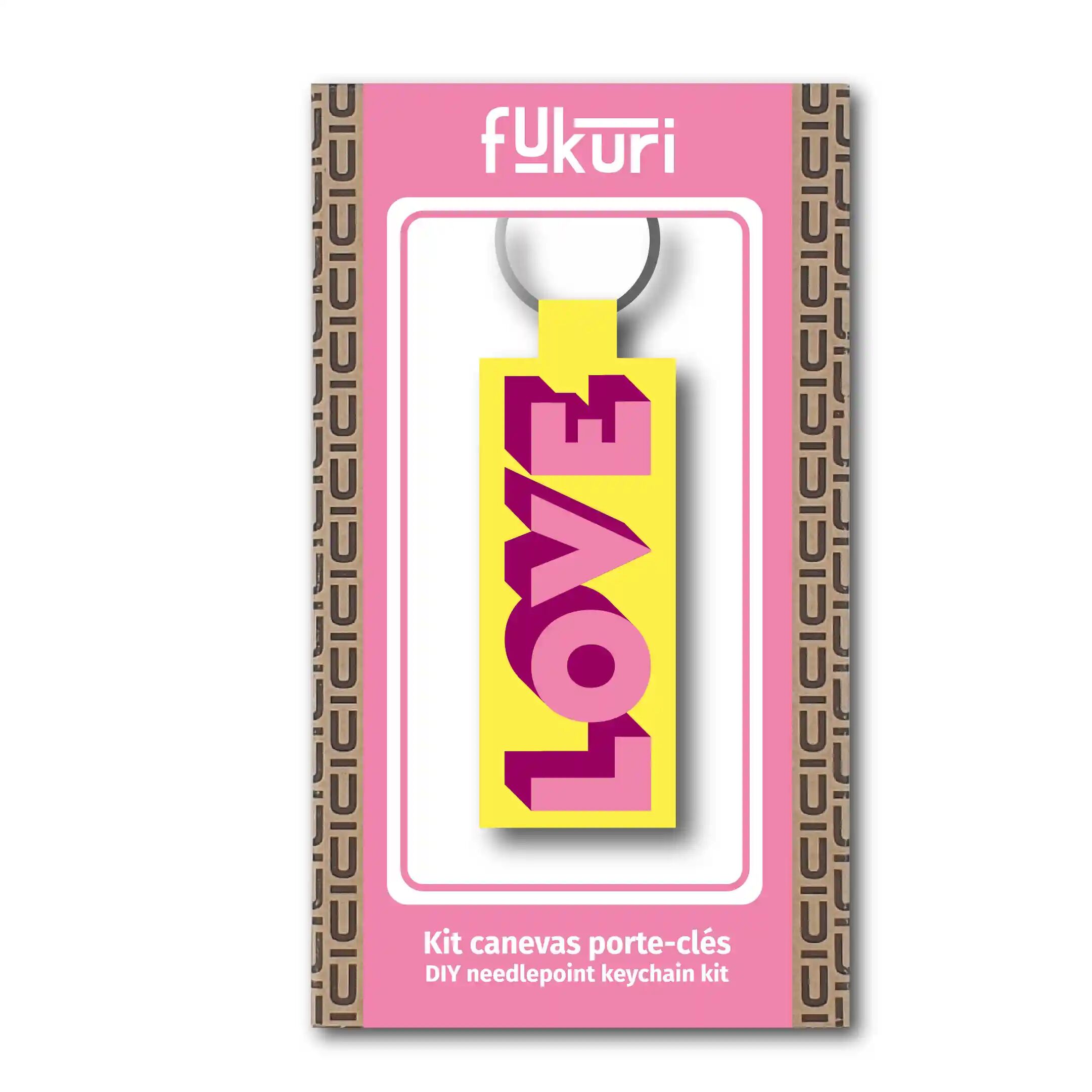 Kit DIY canevas Porte-clés - Love You