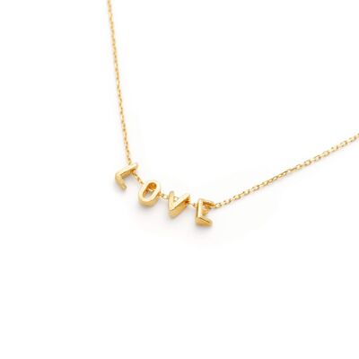 Gold Alphabetti Love Pendant Necklace
