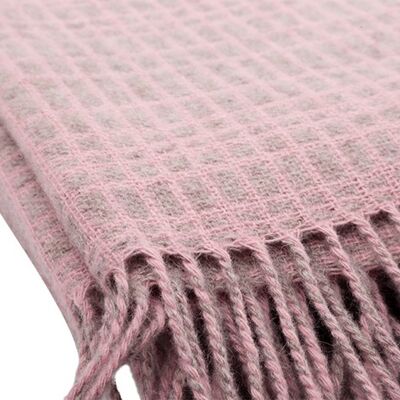 Merino plaid MUSE, color: natural / pink