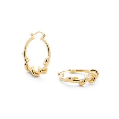 Gold Eve Snake Hoop Earrings