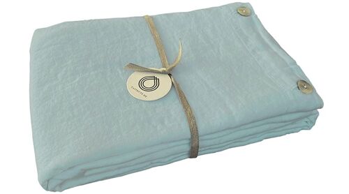 Leinen-Bettdeckenbezug RUTA, Farbe: Aqua 155 x 220 cm
