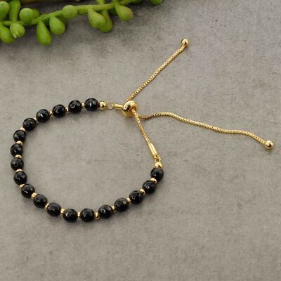 Bracciale in acciaio inossidabile e pietre naturali