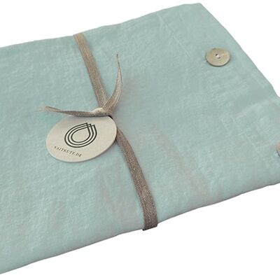 Linen cushion cover RUTA, color: Aqua 80 x 80 cm